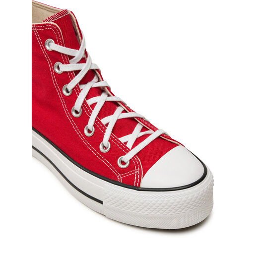 Red converse platform on sale