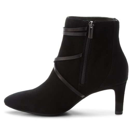 Botki Clarks Calla Aster 261366974 Black Suede eobuwie .pl