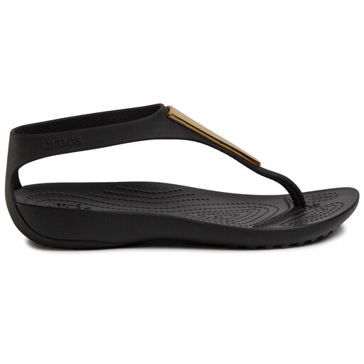 women's crocs serena metallic bar flip