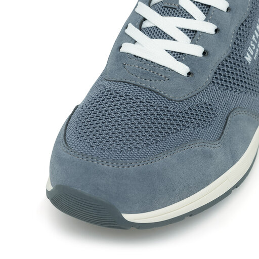 MUSTANG Herren High Top Sneaker – Mit Seitlichem Reißverschluss, Blau, EU 43, Aus Kunstleder, Weiches Innenfutter