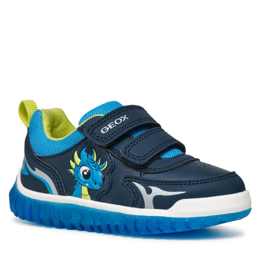 Scarpe Da Ginnastica Geox B Lightyloo Boy B - Per Bambini E Ragazzi, Blu Navy, Suola In Gomma - Foto 11