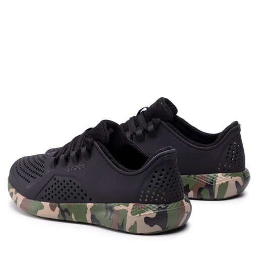 Scarpe basse Crocs Literide Printed Camo Pacer W 206494 Nero