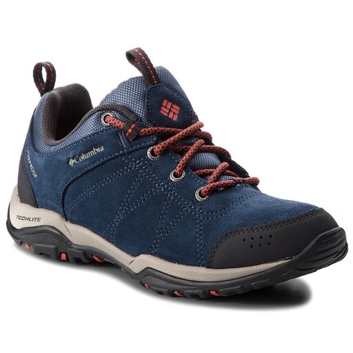 Trekkingschuhe Columbia Fire Venture Low Suede Waterproof BL1715 Dunkelblau eschuhe