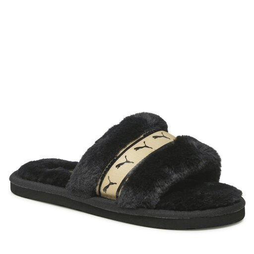 Hausschuhe Puma Fluff Remix Metallic 386726 02 Schwarz eschuhe