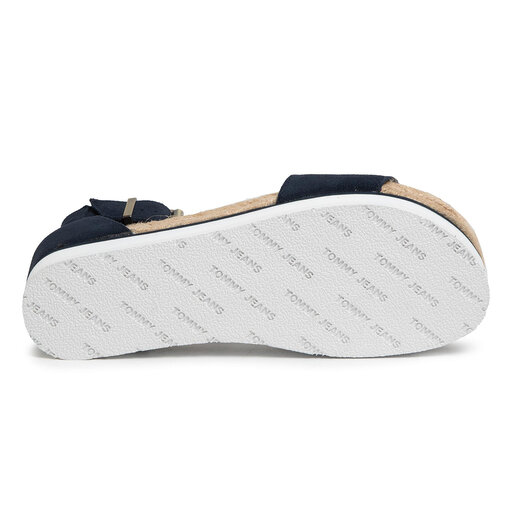 Espadrilles Tommy Jeans Natural Rope Sandal EN0EN00914 Twilight