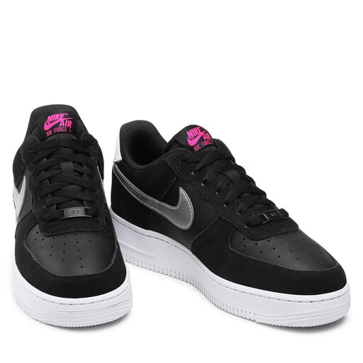 Black and silver af1 discount