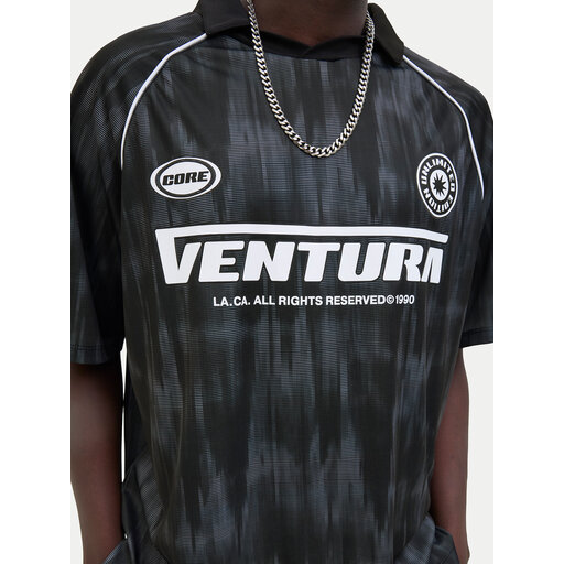 Jack Jones Polo marškinėliai Retreat 12277379 Juoda Loose Fit - Main Image