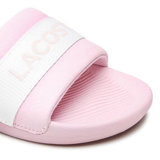 Pink lacoste slides on sale