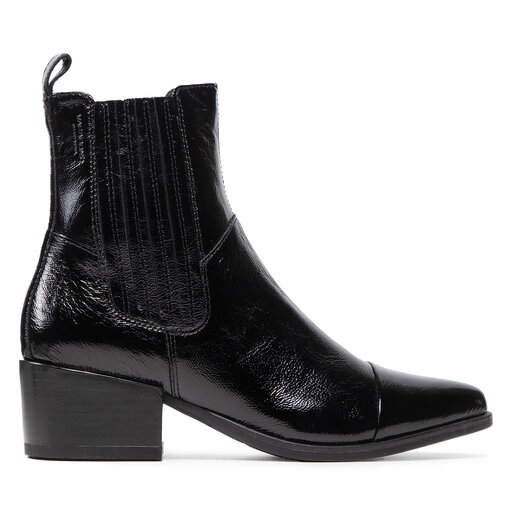 Vagabond marja black leather western pointed ankle boots outlet