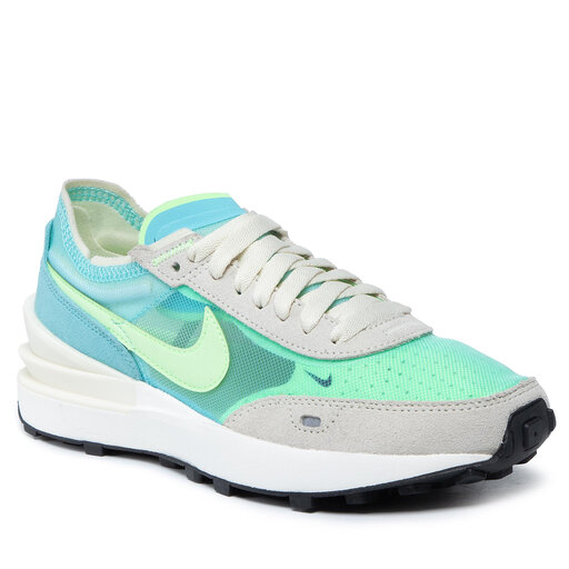nike waffle one bleached aqua