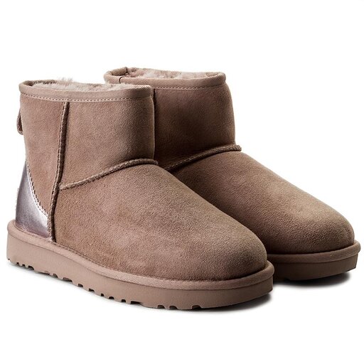 Stivali da neve Ugg W Classic Mini II Metallic 1019029 Rosa escarpe
