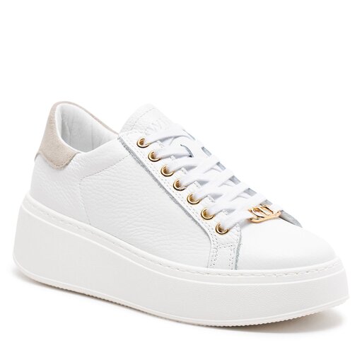 Sneakersy TWINSET 241TCT094 Bic.Ottico/Parchment