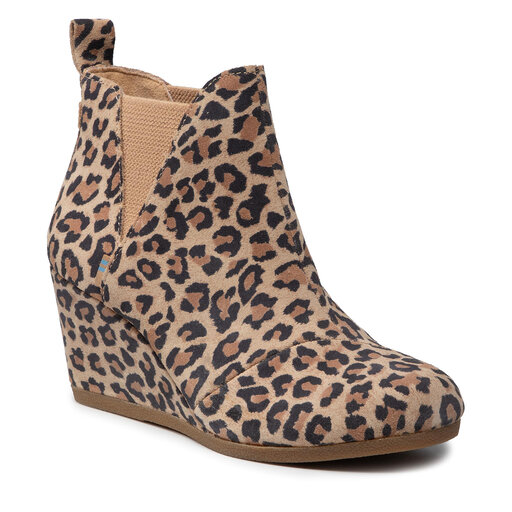 Desert tan leopard print suede women's kelsey booties top