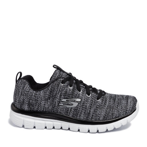 Снікерcи Skechers Twisted Fortune 12614/BKW Сірий | evzuttya.com.ua