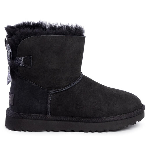 izme za snijeg Ugg W Mini Bailey Bow II Exotic 1102972 Blk