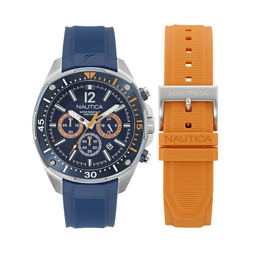 Zegarek Nautica Sporty SET NAPBSS504 Srebrny