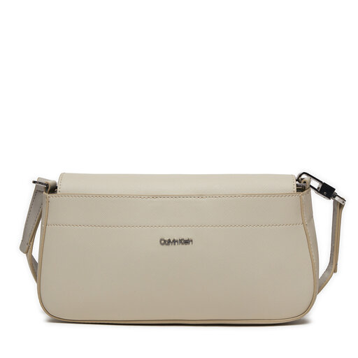 Handtasche Calvin Klein Business Shoulder Bag Saffiano K60K611680 Ecru eschuhe