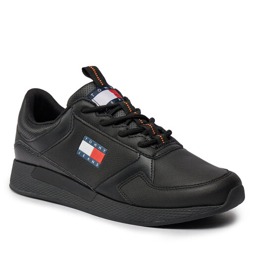 Sneakersy Tommy Jeans Tommy Jeans Flexi Runner EM0EM01409 Czarny eobuwie .pl