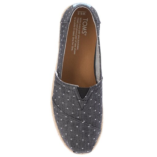 Toms black dot chambray sale
