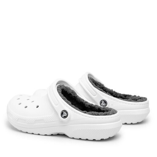 Classic lined online crocs white
