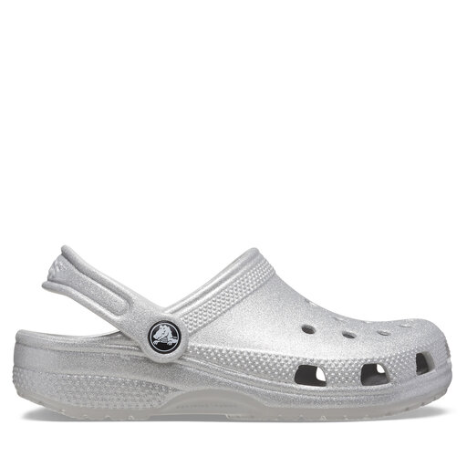 Pantoletten Crocs Classic Glitter Clog K 206993 Silberfarben