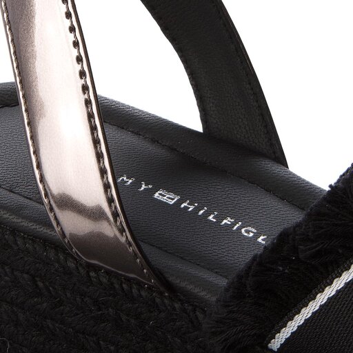 Tommy hilfiger shiny metallic flatform sandal cheap
