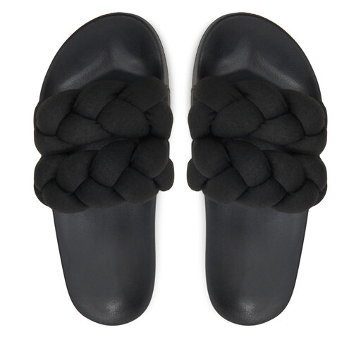 ★ ★ Bubble braid slide black T52F1ASN450JT1BD Sliders PUFFER BRAIDED INUIKII | with addition of leather