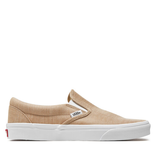 vans slip on beige