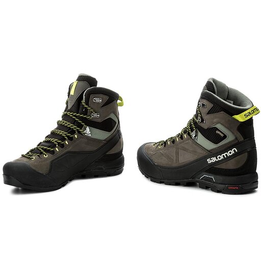 Chaussures de trekking Salomon X Alp Mtn Gtx GORE TEX 398402 29 G0 Black Beluga Lime Punch. chaussures