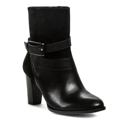 Botki Clarks Kacia Garnet 261041614 Black Combi Leather eobuwie