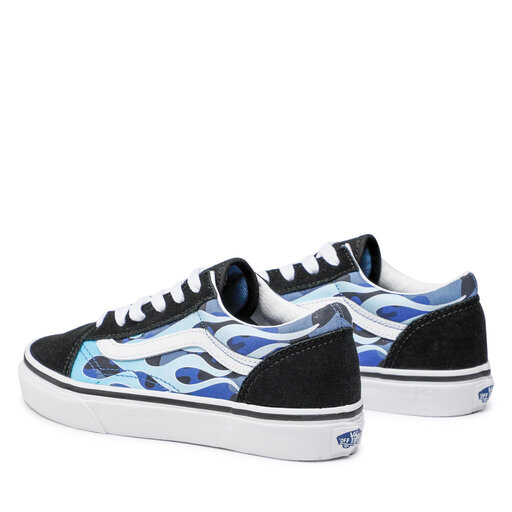 Vans old skool flame blue sales