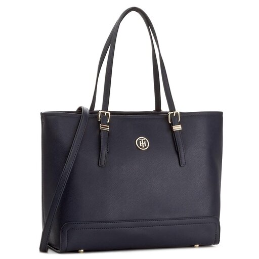 Handtasche Tommy Hilfiger Honey Med Tote AW0AW04547 Dunkelblau eschuhe