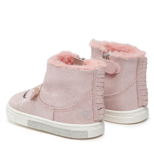 PRIMIGI Mädchen Glitter Stiefelette Aus Wildleder – Rosa, Mit Reißverschluss