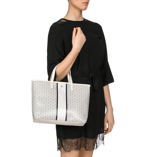 Sac a main Tory Burch Gemini Link Small Tote 43896 Beige chaussures