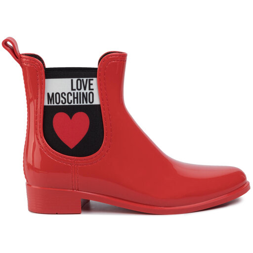 Botas De Tobillo Love Moschino Mujer - Cuero, Tacón 70 Mm, Cremallera Lateral, Diseño Con Corazones