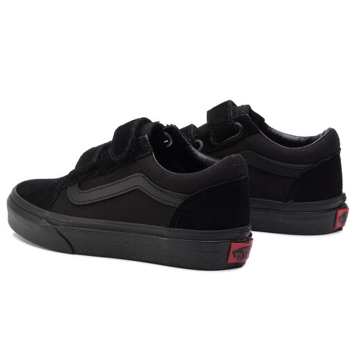 Vans old skool all black velcro discount