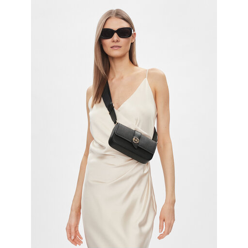 ハンドバッグ Michael Kors Greenwich Sling 32S3GGRC1L 001 BLACK Shoulder B Michael Kors Greenwich Torba przez ramię saffiano skóra