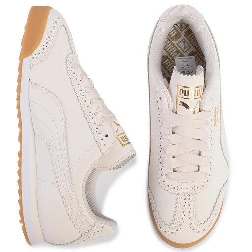 Sale!キュートな厚底! PUMA Women's Roma Brogue Lace Up Casual Buy Puma Women Cream Coloured Roma Brogue Nubuck Sneakers