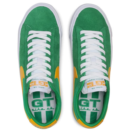 nike blazer low green yellow