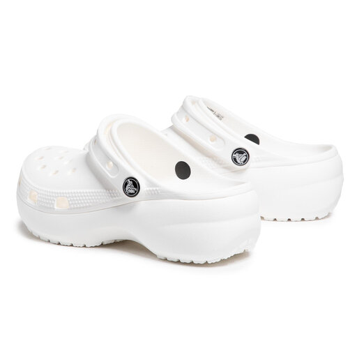 platform white crocs