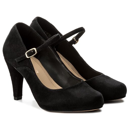 P buty Clarks Dalia Lily 261332624 Black Suede eobuwie .pl