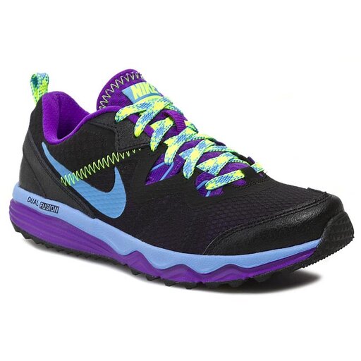 Zapatos Nike Nike Dual Fusion Trail 652869 003 Black/University Graphite/Volt Noir/Violet Volt Www.zapatos.es