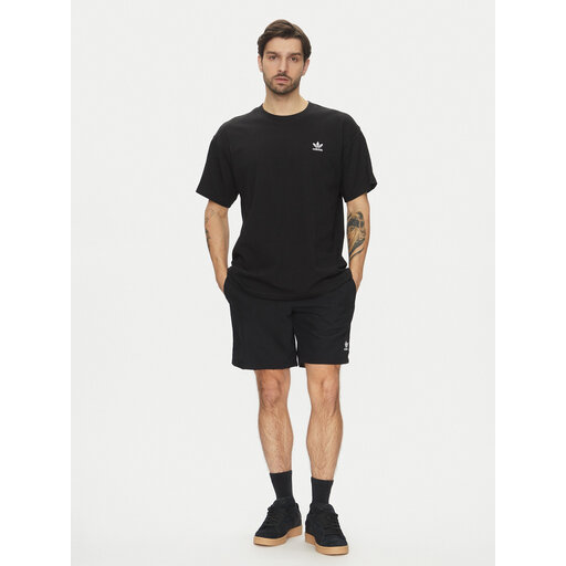 adidas T-Shirt Trefoil Essentials JD0349 Schwarz Oversize