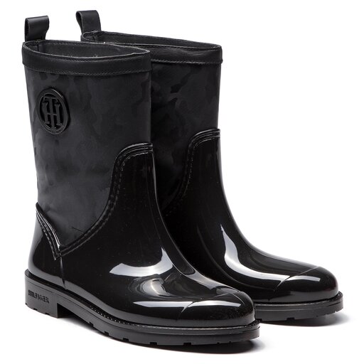Tommy hilfiger shiny camo rain boot hot sale