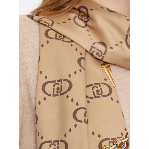 Foulard Liu Jo Marrone - In Poliestere, 120x120 Cm, Logo Stampato - Foto 9