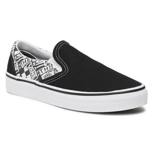 Teniși Vans Classic Slip-On VN0A33TB3WI1 (Off the Wall)Blk/Asphalt •  Www.epantofi.ro