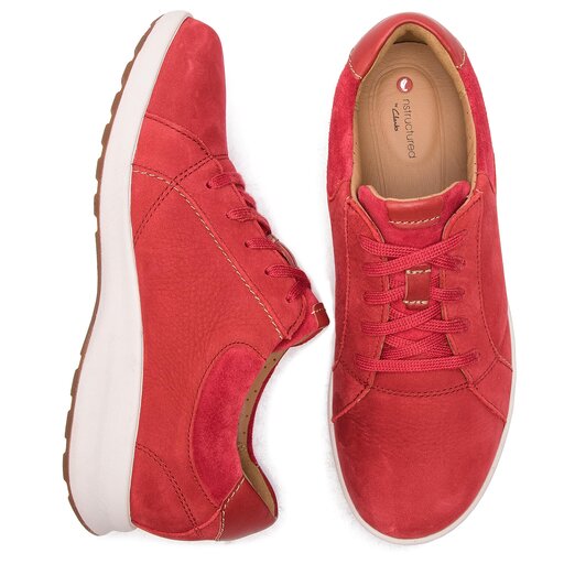 Clarks Un Adorn Lace 261370254 Red Combi obuvki.bg
