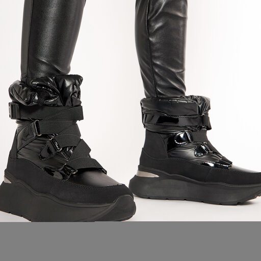 Botas Plataforma Demonia Neptune-126 Hombre Negros Argentina Botas