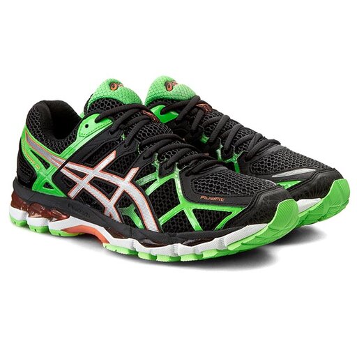 Cip Asics Gel Kayano 21 T4H2N Black Lightning Flash Green
