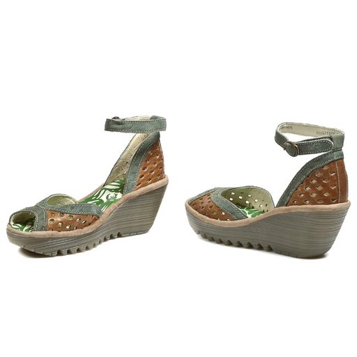 Sandales Fly London Ydel Perf P500477004 Camel Grey Beige